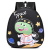 Kindergarten Eggshell School Bag Children Cute Cartoon Backpack(Black)