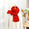 Winter Students All-Match Knitting Thickening Warm Small Fresh Scarf, Size:210 x 40cm(Fawn-Scarlet)