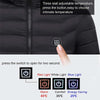 Winter Smart Electric Heating Hooded Jacket, Size:M(Red)