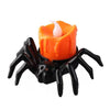 LED Halloween Spider Candle Light Electronic Ambient Decorative Night Lamp Desktop Ornament(Warm Light)