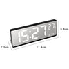 6631 LED Digital Display Multifunctional Electronic Clock Desktop Temperature Mirror Alarm Clock(Red Light)