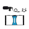 PULUZ 2 in 1 Live Broadcast Smartphone Video Rig + Microphone Kits for iPhone, Galaxy, Huawei, Xiaomi, HTC, LG, Google, and Other Smartphones(Blue)