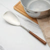 304 Stainless Steel Walnut Handle Cooking Tools Home Restaurant Kitchen Gadgets, Style: Rice Spoon