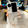 For OPPO Find N3 Flip Silver Edge PC Folding Phone Case(Glacier)