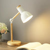 T1062 Dormitory Eye Protection Desk Lamp Bbedroom Bedside Wood Lamp, Power source: AU Plug(White)