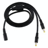 8A 5.5 x 2.5mm 1 to 2 Female to Male Plug DC Power Splitter Adapter Power Cable, Cable Length: 70cm(Black)