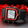 SANDA 388 Fashionable Square Outdoor Sports Leisure Watch Men's And Women's Multi-Functional Waterproof Luminous Electronic Watch(Red)