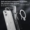 For iPhone 15 Fine Hole 360 Degree Rotating Holder MagSafe Phone Case(Transparent)