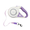 LED Dog Leash 5m Purple Retractable Luminous Lead