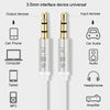 JINGHUA Audio Cable 3.5mm Male To Male AUX Audio Adapter Cable, Size: 2m(3 Knots White)