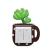 Luminous Three-dimensional Cactus Switch Sticker Socket Panel Cover Decor, Style: Winter Beauty