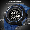 SKMEI 2078 Multifunctional Men 50M Waterproof Sports Fashion Digital Wrist Watch(Black Gold)