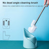 Diamond Shape Base Stainless Steel Long Handle Toilet Brush Toilet Cleaning Brush(Green)