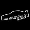 10 PCS Paul Walker Fashion Car Styling Vinyl Car Sticker, Size: 13x5cm(Black)