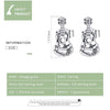 S925 Sterling Silver Retro Guitar Ear Studs Women Earrings