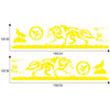 2 PCS/Set D-180 Wolf Totem Pattern Car Modified Decorative Sticker(Yellow)