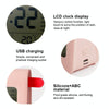 ZKLiLi Lazy Snooze Applet Alarm Clock Bedside Bluetooth Multifunctional Silent Digital Alarm Clock(Pink)