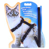 Black Nylon Cat Harness & Lead, Adjustable, Escape Proof