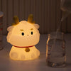 Dragon Silicone Sleeping Night Light Childrens Gift USB Rechargeable Ambient Lantern, Style: Pat Model(Colorful+Warm Yellow Light)