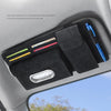 Car Sheepskin Leather Sun Visor Storage Clip (Mint Green)