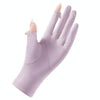 FSN02 1pair UV Resistant Ice Silk Breathable Cool Non-Slip Cycling Driving Thin Gloves Free Code(Purple Pink)