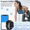 T12Pro 1.85-inch IP67 Waterproof Sports Health Monitoring Bluetooth Call Smart Watch(Black)
