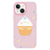 For iPhone 14 Plus Skin Feeling Jelly TPU Hybrid PC Phone Case(Ice Cream Polka Dot Pink)