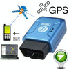 TK206 2G GPS OBD2 Real Time GSM Quad Band Anti-theft Vibration Alarm GSM GPRS Mini GPS Car Tracker (Blue)