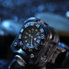 Outdoor LED Flashlight Wrist Watch With Compass Night Running Silicone Lighting Lamp(Black)