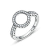 S925 Sterling Silver Womens Inlaid Ring, Size: 5