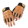 M Outdoor Riding Balance Wheel Skating Military Training Children Half-Finger Gloves(Sand Color)