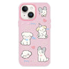 For iPhone 14 Skin Feeling Jelly TPU Hybrid PC Phone Case(Love Puppy Pink)