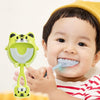S8 2pcs Children Cartoon Animal Manual U-shaped Silicone Toothbrush for 2-12 Years Old(Blue Frog)
