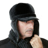 Autumn and Winter Imitation Mink Fur Warm Bombrt Hats Flight Cap for Middle-aged Men, Size:L58-60cm(Gray)
