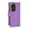 For ASUS Zenfone 10 / 9 Litchi Texture Zipper Leather Phone Case(Purple)