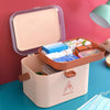 Household Plastic Small Medicine Box Portable Medicine Storage Box, Size: 27.7 x 20.4 x 19.4cm(Pink)