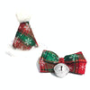 Pet Christmas Hat & Bow Tie Set - Dog/Cat Holiday Accessory