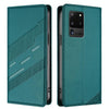 For Samsung Galaxy S20 Ultra Embossed Multi-functional Wallet Retro Leather Phone Case(Dark Green)