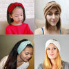 Winter Knitted Headband Turban Women Crochet Bow Wide Stretch Hairband Head Wrap(Wine)