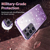 For Samsung Galaxy S21 Ultra 5G Gradient Glitter Flower All-inclusive Phone Case(Purple)