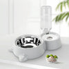 Automatic Pet Feeder Waterer Bowl, Grey, Cat & Dog