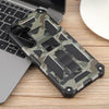 For Samsung Galaxy S24 FE 5G Camouflage Armor Kickstand TPU Hybrid PC Magnetic Phone Case(Army Green)