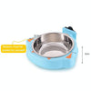 Hanging Stainless Steel Pet Bowl (Blue) - Cage/Kennel