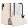 For Samsung Galaxy A35 5G Double Flap Zipper RFID Leather Phone Case with Short Lanyard(White)