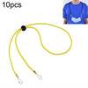 10pcs Mask Anti-lost Adjustable Lanyard and Ear Hook(Yellow)