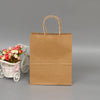 10 PCS Elegant Kraft Paper Bag With Handles for Wedding/Birthday Party/Jewelry/Clothes, Size:16x22x8cm(Yellow Kraft)