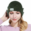 Unisex Autumn and Winter College Wind Crown Knit Hat, Hat Size:One Size(Army Green)