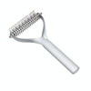 Double-Sided Pet Comb, Silver, Large - Cat & Dog Grooming