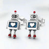 Robot S925 Sterling Silver Earrings Dripping Oil Hypoallergenic Earrings