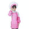 Children Baking Apron Chef Clothes Cap Set, Size:One Size(Rose Red)